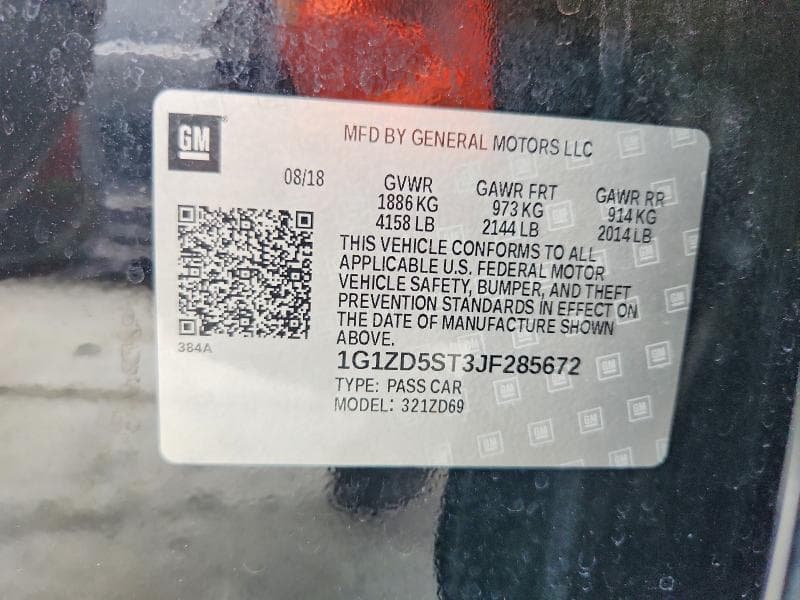 2018 CHEVROLET MALIBU LT 12