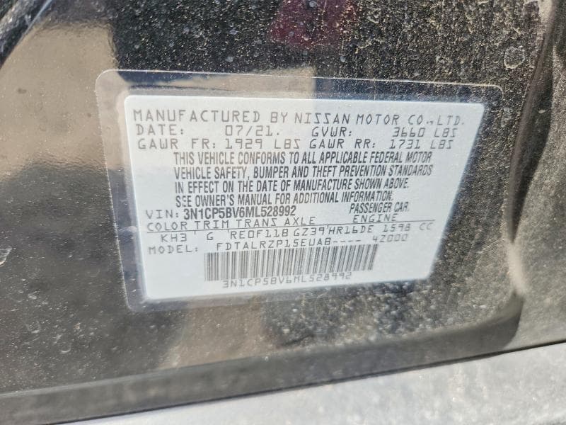 2021 NISSAN KICKS S S 12