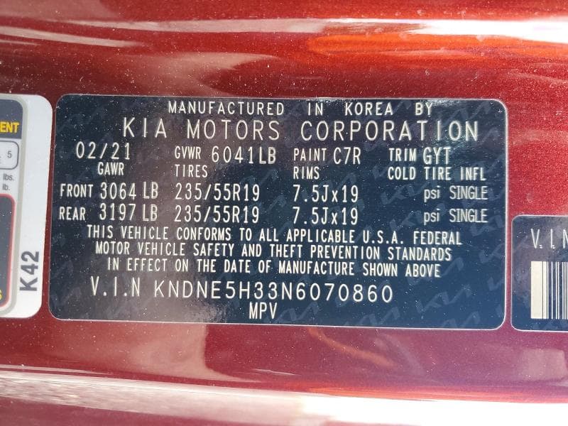 2022 KIA CARNIVAL SX PRESTIGE SX PRESTIGE 14