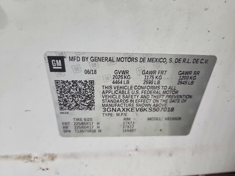 2019 CHEVROLET EQUINOX LT 12