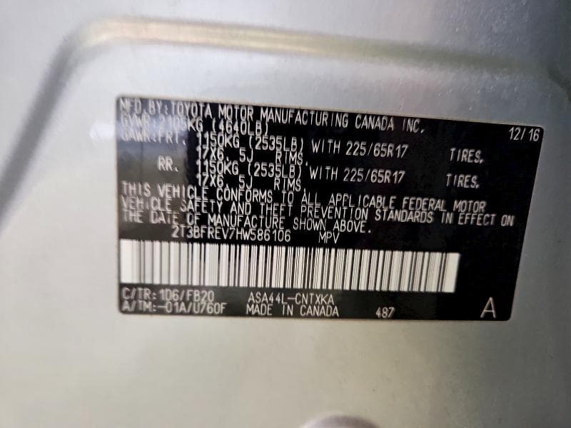 2017 TOYOTA RAV4 LE 13