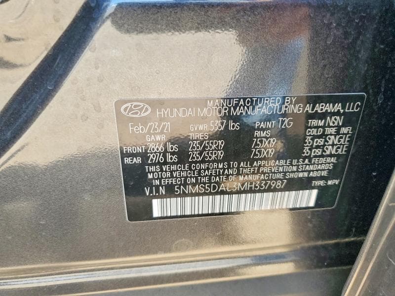 2021 HYUNDAI SANTA FE CALLIGRAPHY 12
