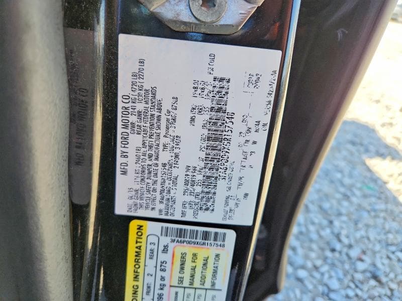 2016 FORD FUSION TITANIUM 12