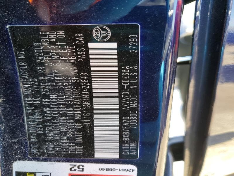2021 TOYOTA CAMRY SE 12
