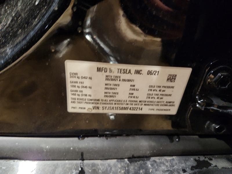 2021 TESLA MODEL S 13