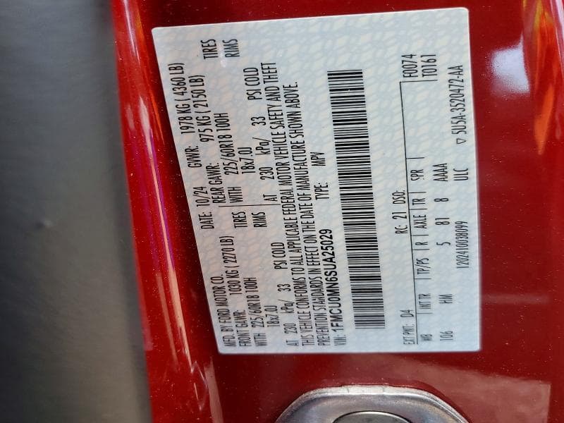 2025 FORD ESCAPE ST LINE 14