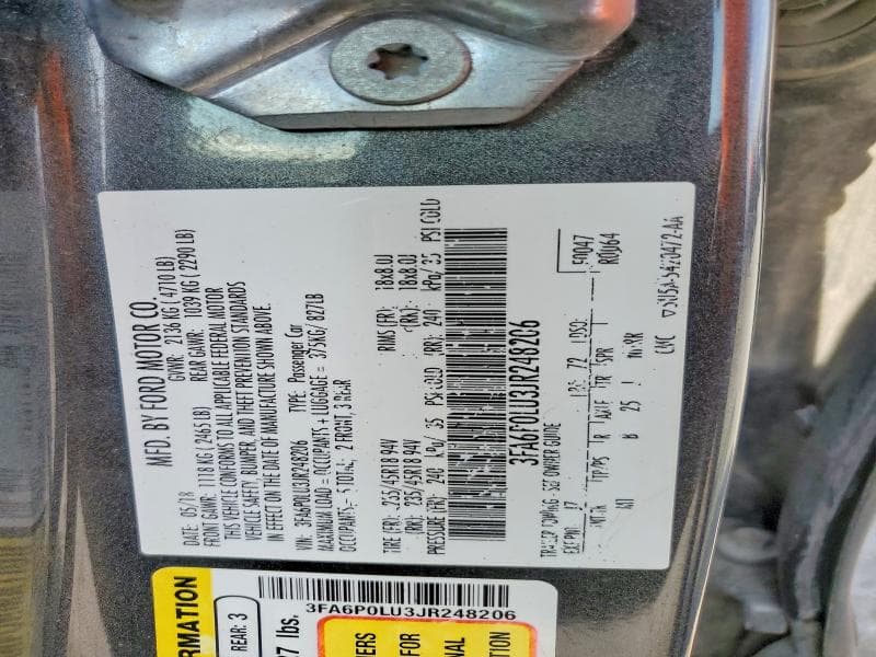 2018 FORD FUSION SE HYBRID SE HYBRID 12
