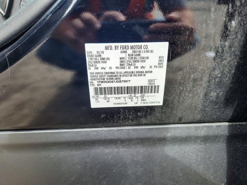 2018 FORD EXPLORER XLT XLT 13