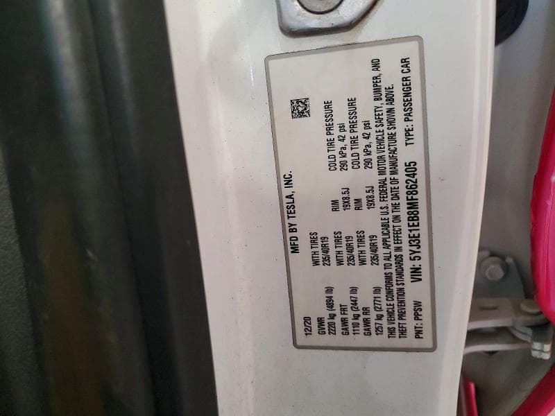 2021 TESLA MODEL 3 14