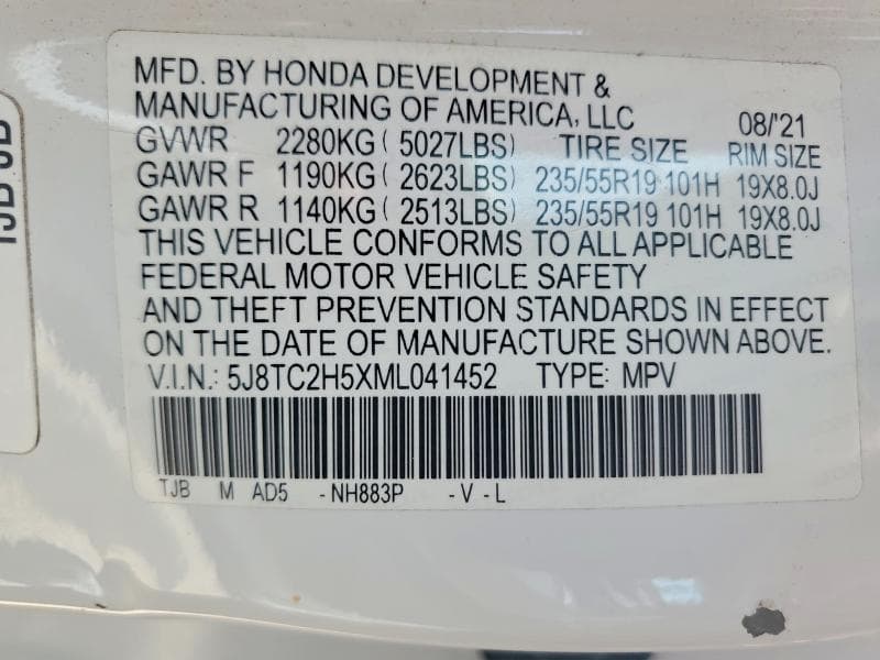 2021 ACURA RDX TECHNOLOGY 14