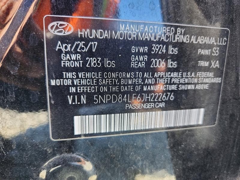 2018 HYUNDAI ELANTRA SEL SEL 13