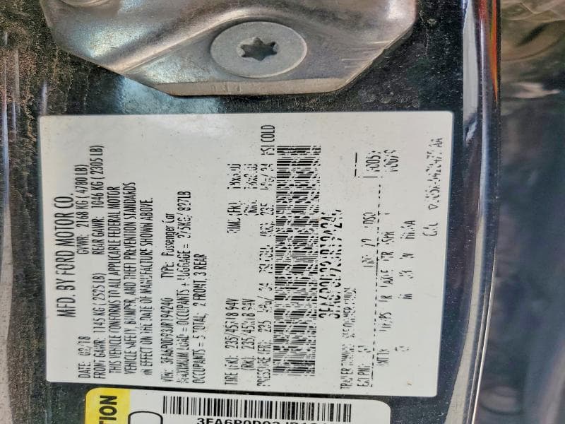 2018 FORD FUSION TITANIUM 12