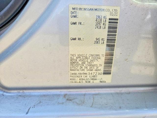 2021 NISSAN ALTIMA 2.5 S 2.5 S 13