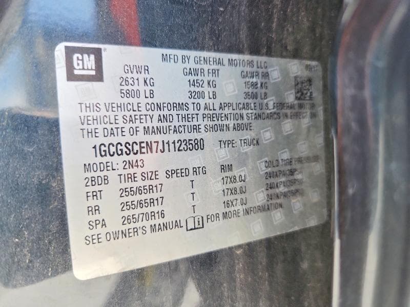 2018 CHEVROLET COLORADO LT LT 13