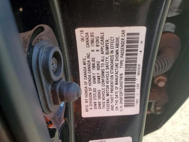 2018 HONDA CIVIC EX EX 13