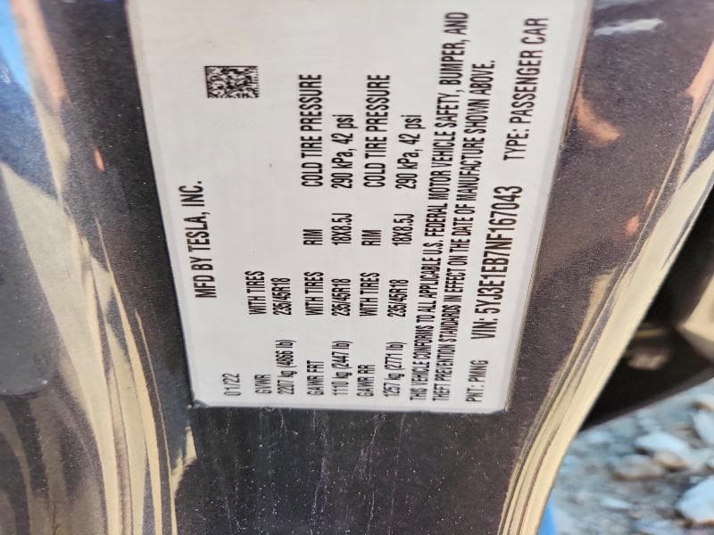 2022 TESLA MODEL 3 12