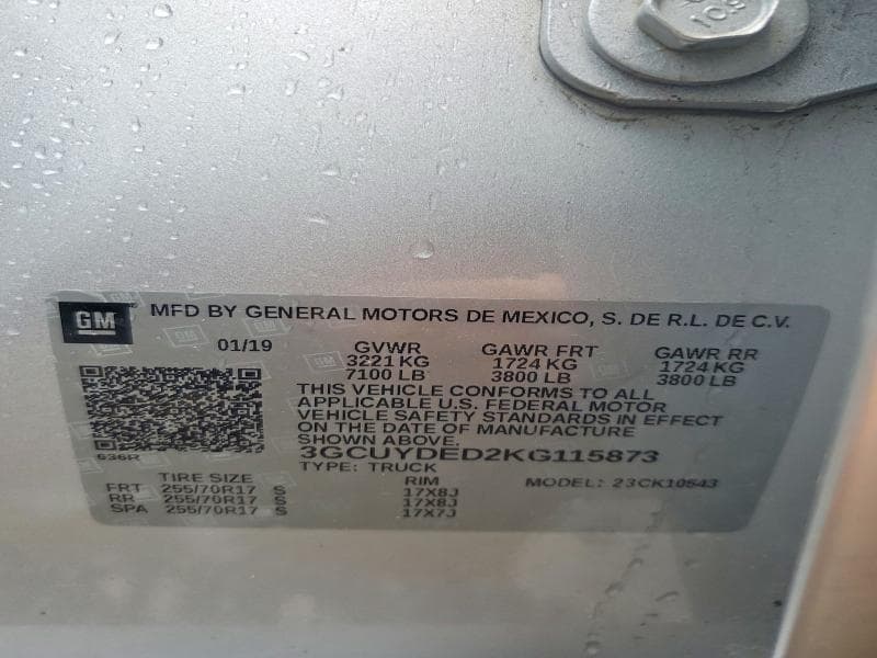 2019 CHEVROLET SILVERADO K1500 LT K1500 LT 12