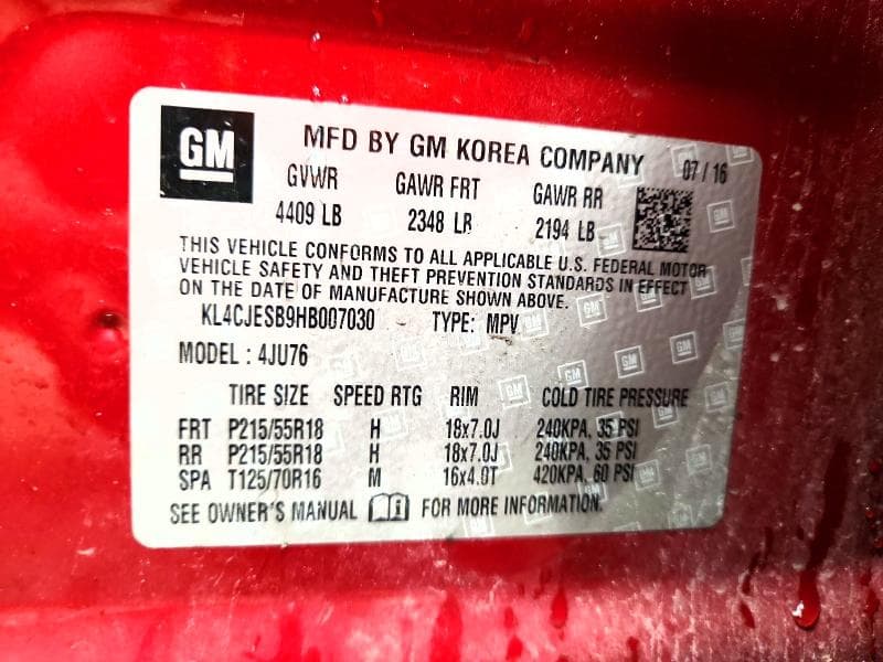 2017 BUICK ENCORE PREFERRED 14