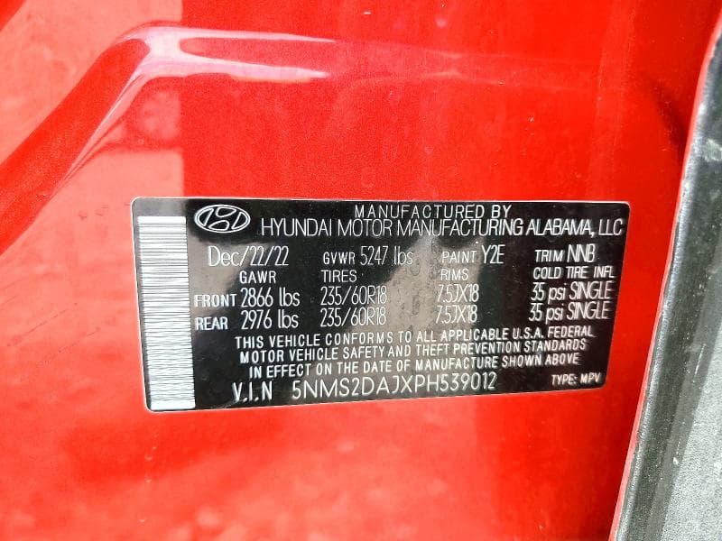 2023 HYUNDAI SANTA FE SEL 12