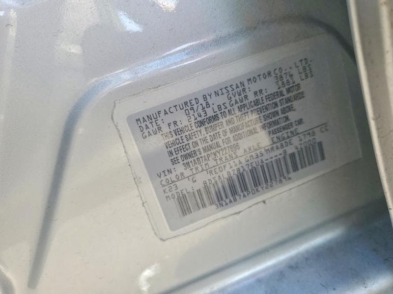 2019 NISSAN SENTRA S S 12