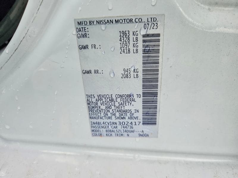 2024 NISSAN ALTIMA SR SR 12
