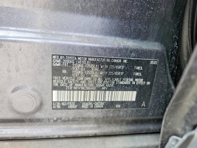 2022 TOYOTA RAV4 LE 13