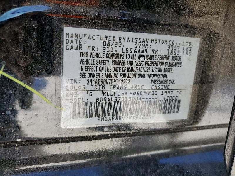 2024 NISSAN SENTRA S 12