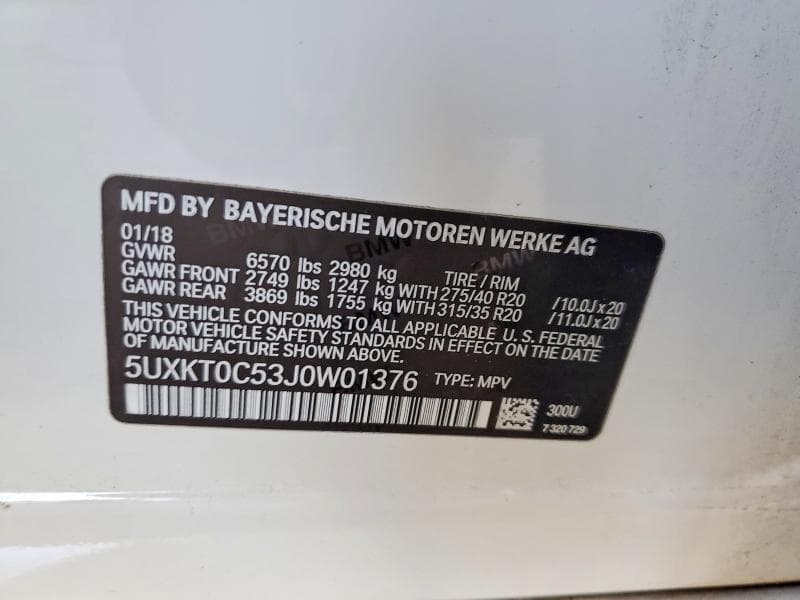 2018 BMW X5 XDR40E XDR40E 13