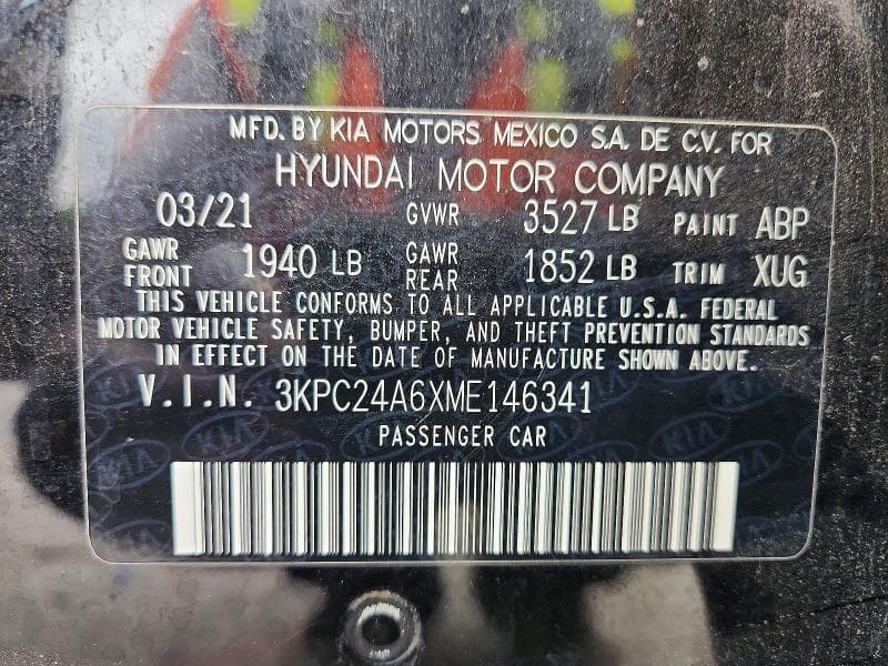 2021 HYUNDAI ACCENT SE SE 12