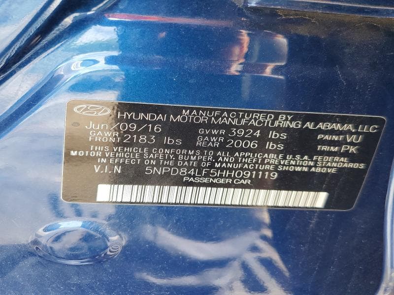 2017 HYUNDAI ELANTRA SE 12