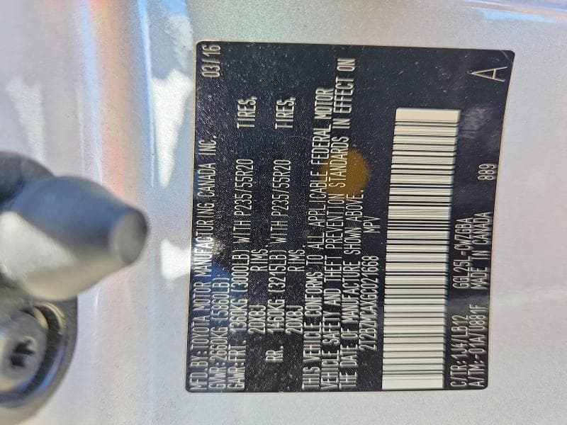 2016 LEXUS RX 350 BASE BASE 13