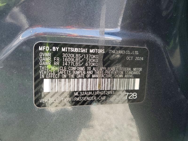 2024 MITSUBISHI MIRAGE ES 12