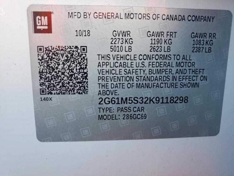 2019 CADILLAC XTS LUXURY 12