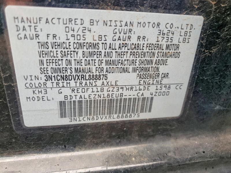 2024 NISSAN VERSA S S 13