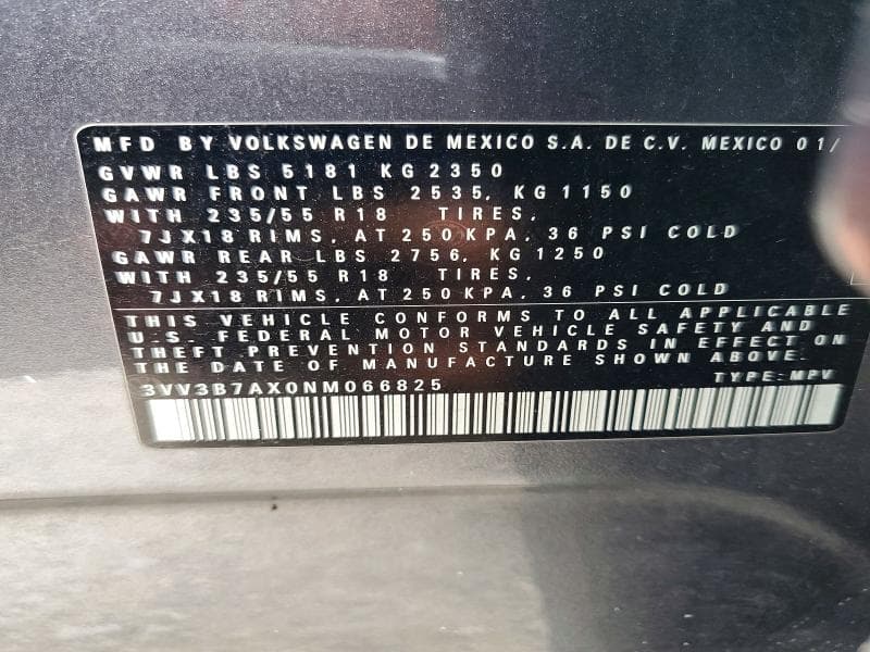 2022 VOLKSWAGEN TIGUAN SE 13