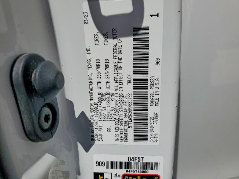 2023 TOYOTA TUNDRA SR5 SR5 12