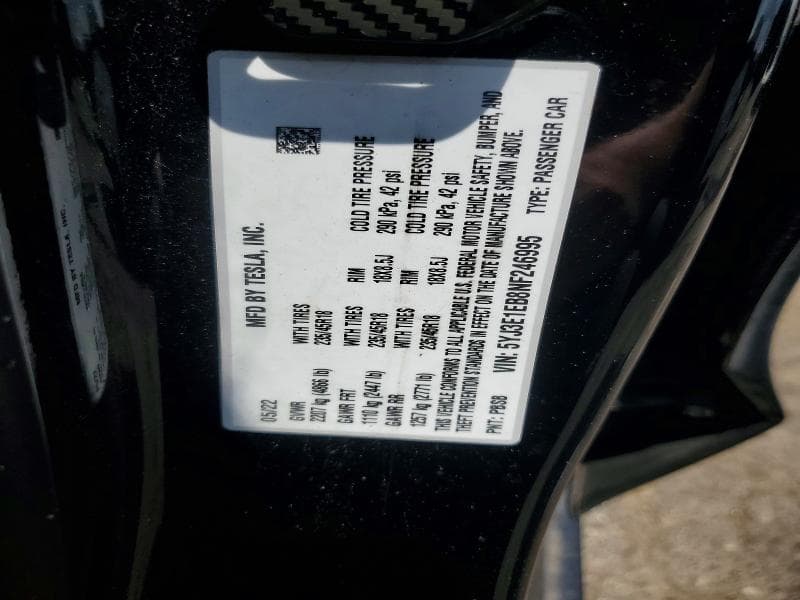 2022 TESLA MODEL 3 12