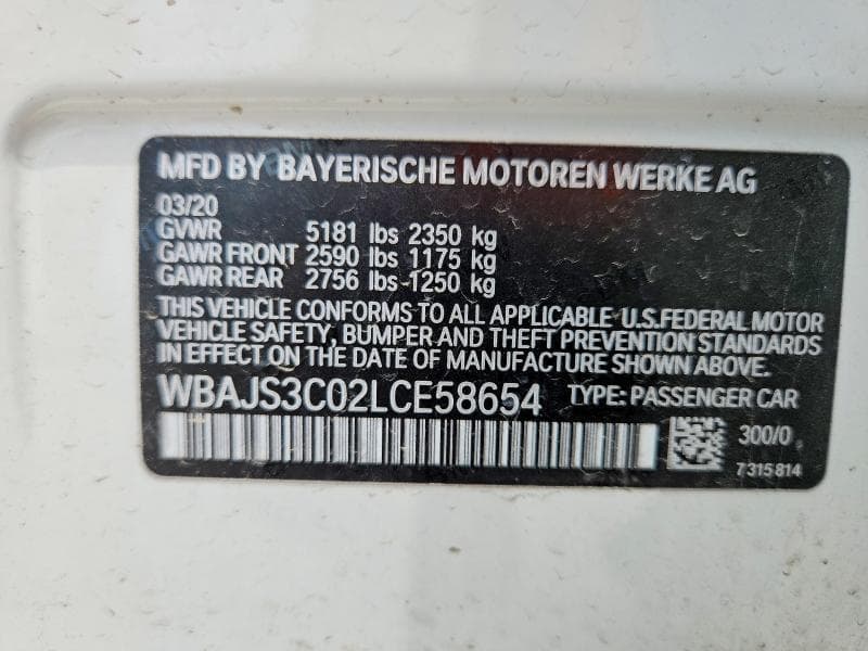 2020 BMW 540 XI 12