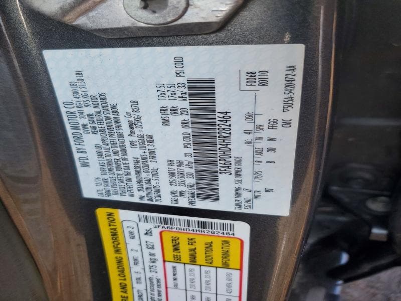 2017 FORD FUSION SE SE 12
