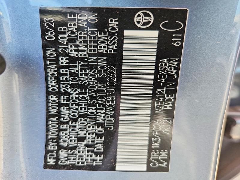 2023 TOYOTA COROLLA SE SE 12