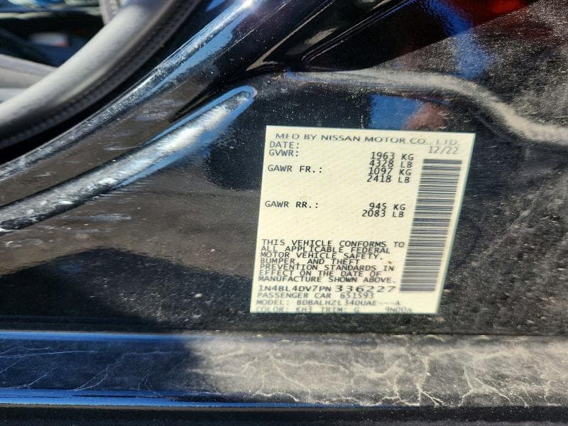2023 NISSAN ALTIMA SV 12