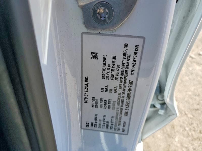 2021 TESLA MODEL 3 12