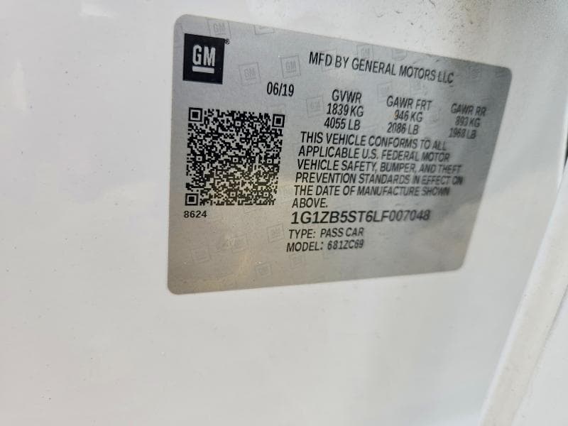 2020 CHEVROLET MALIBU LS 12