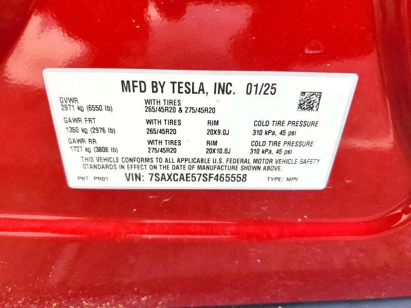 2025 TESLA MODEL X 12