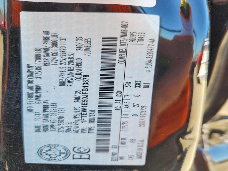 2018 FORD F150 SUPERCREW 12