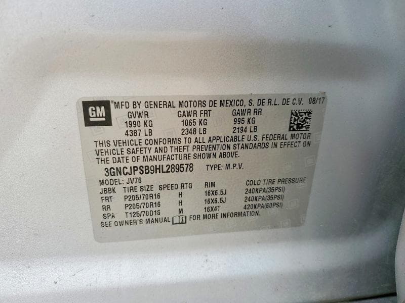 2017 CHEVROLET TRAX 1LT 13
