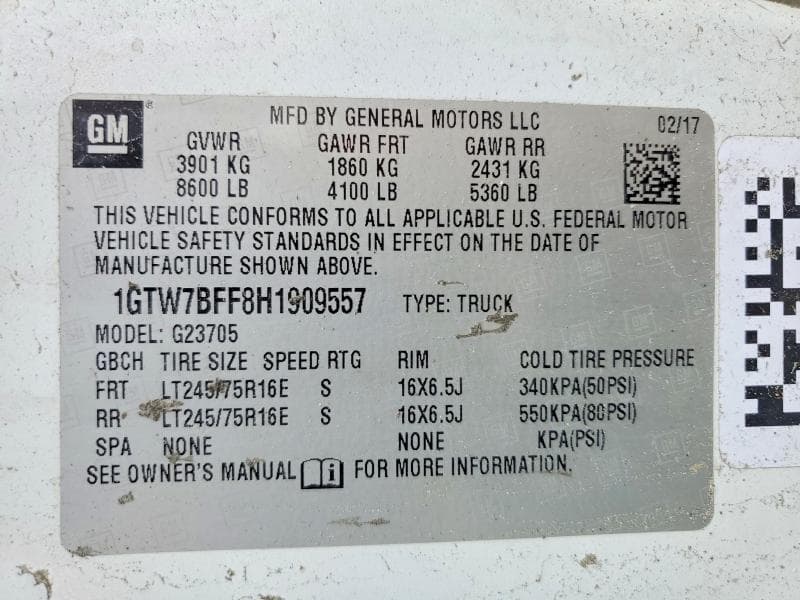 2017 GMC SAVANA G2500 G2500 14