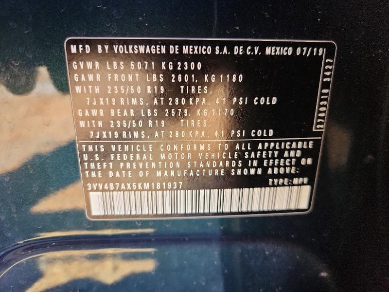 2019 VOLKSWAGEN TIGUAN SEL PREMIUM SEL PREMIUM/SEL PREMIUM R-LINE 13