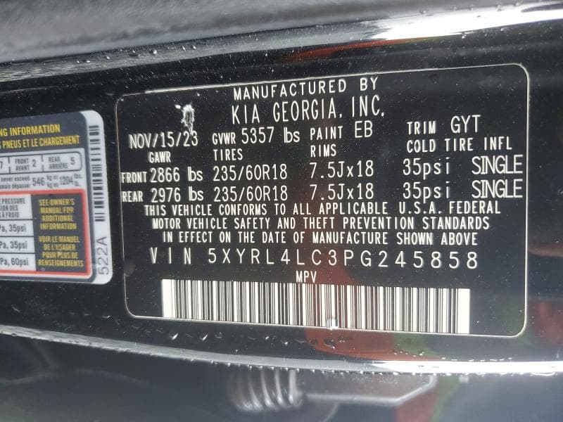 2023 KIA SORENTO S 12