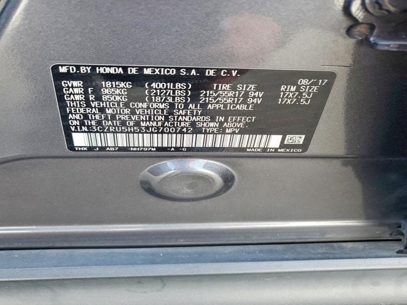 2018 HONDA HR-V EX 13